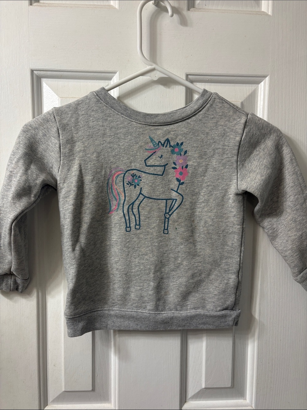 Garanimals Grey Unicorn Sweatshirt with Pink & Teal Accents
